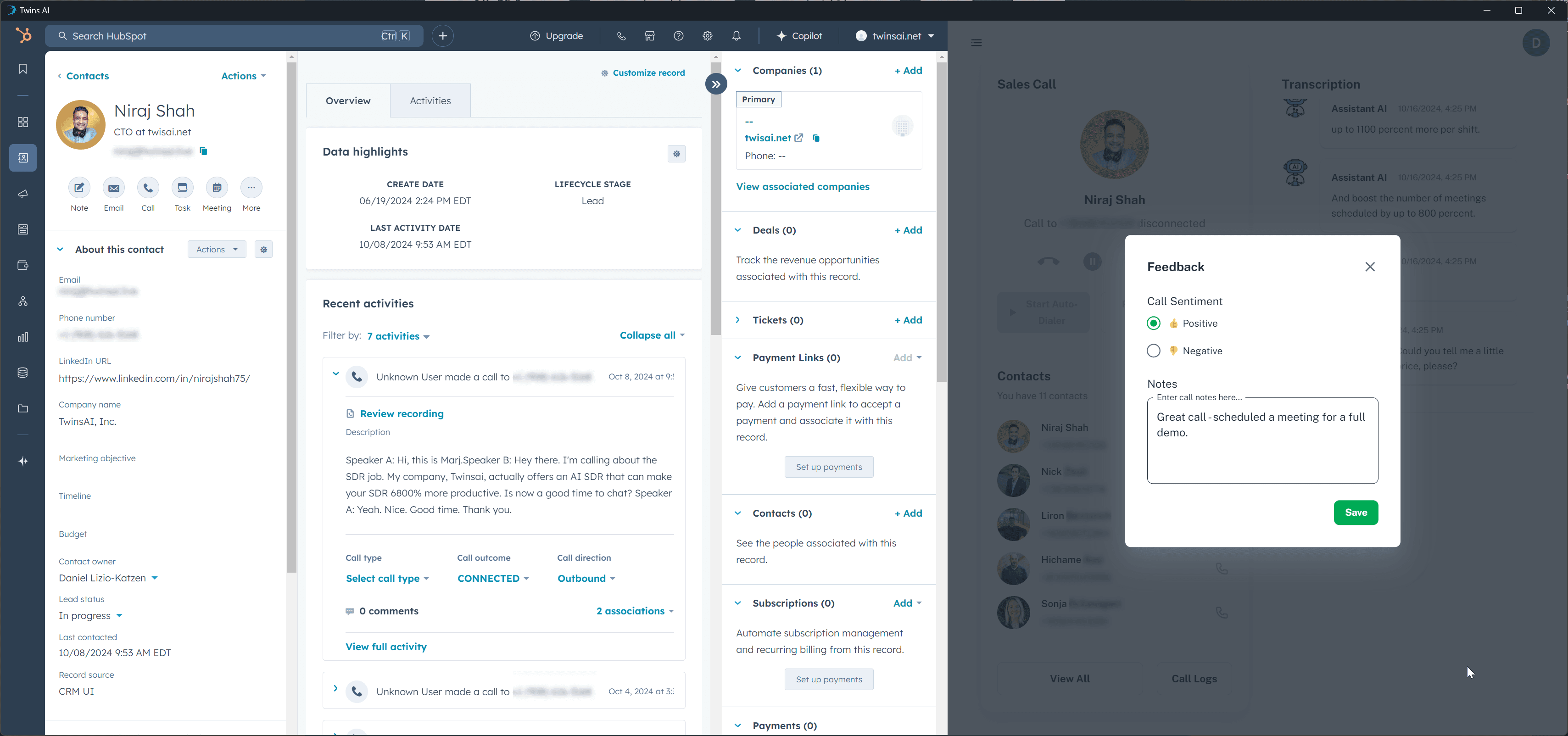 Announcing TwinsAI: Revolutionizing Sales Productivity with AI-Powered Voice Clones