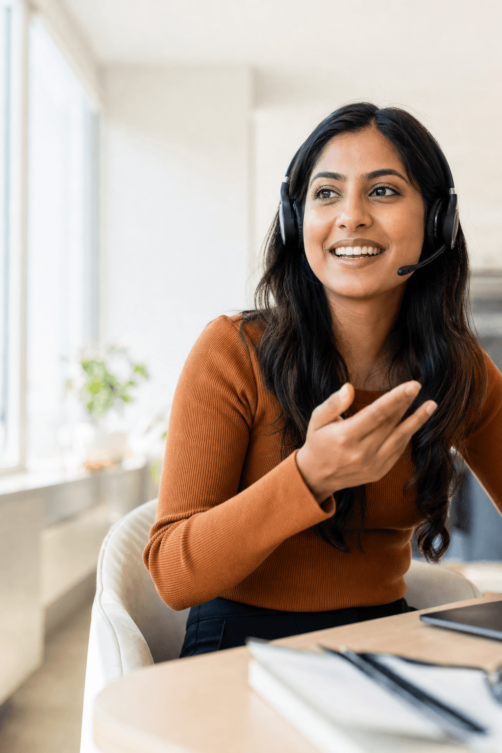 A sales rep on a live call while TwinsAI completes the follow-up work