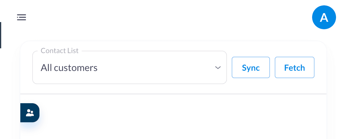 Sync button and the blue people icon
